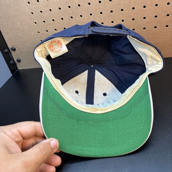 Vintage 90s Georgetown Hoyas Snapback Hat Cap NCAA Trucker Blue - Picture 8 of 12